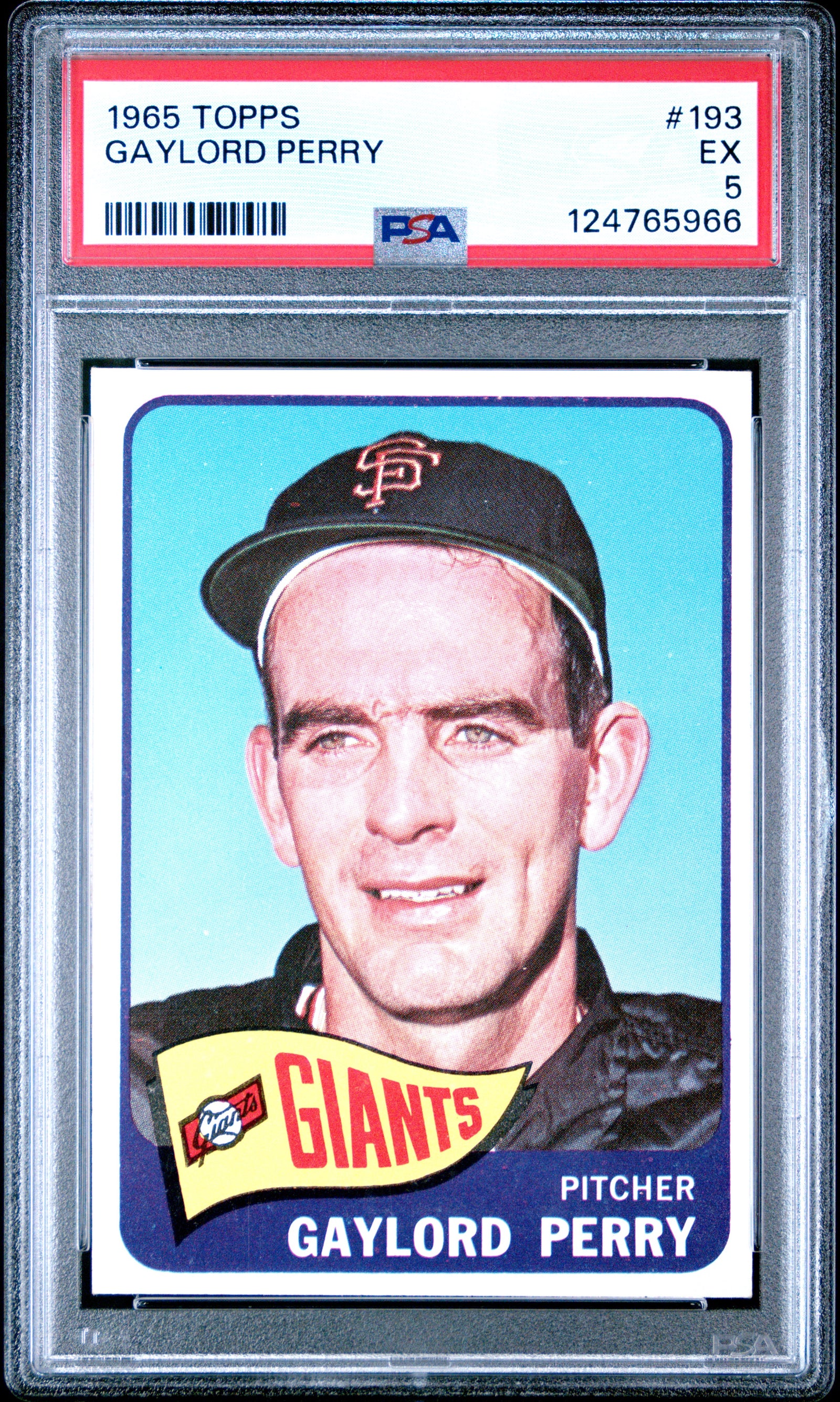1965 Topps 193 Gaylord Perry PSA 5