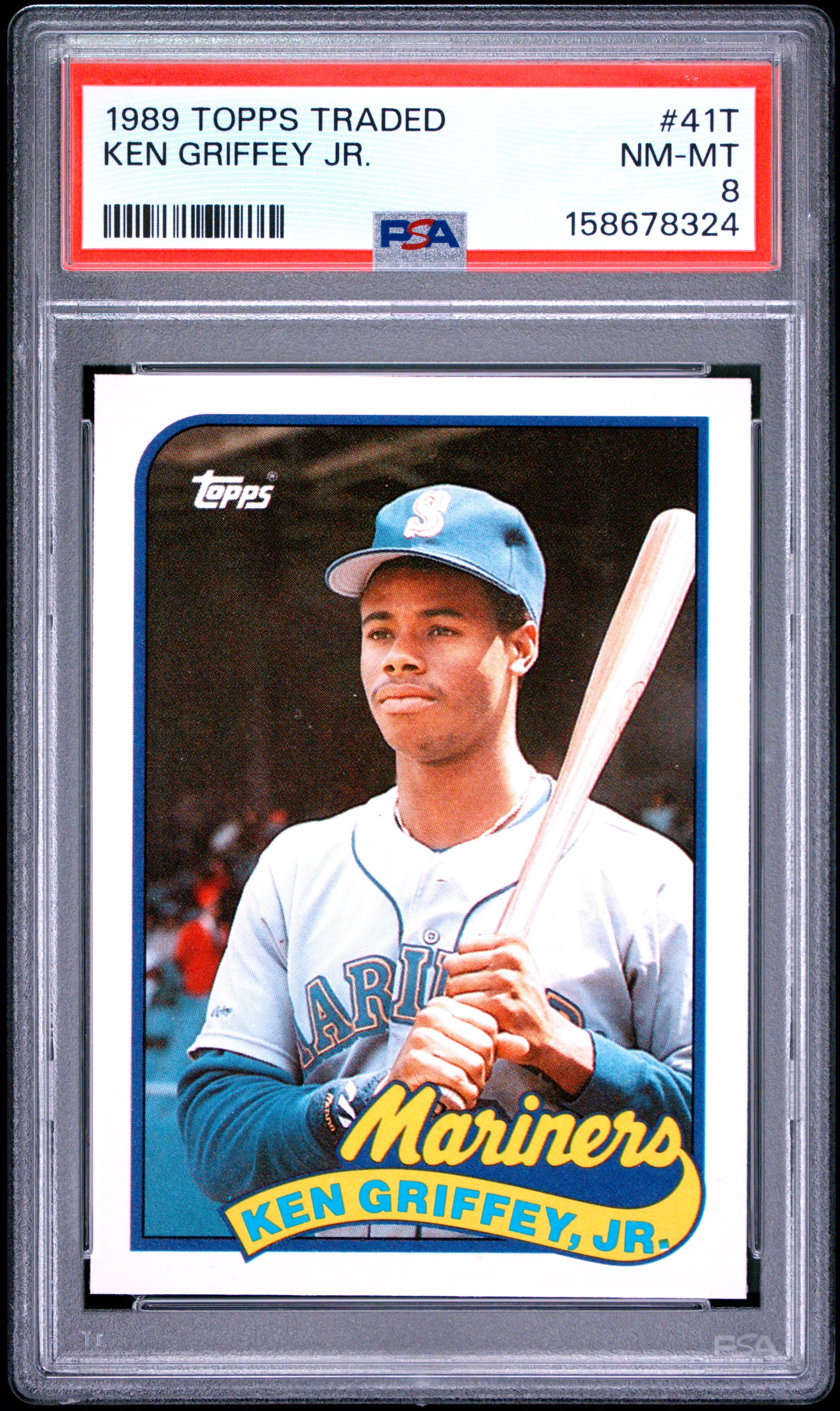 1989 TOPPS TRADED 41T KEN GRIFFEY JR. PSA 8 - front