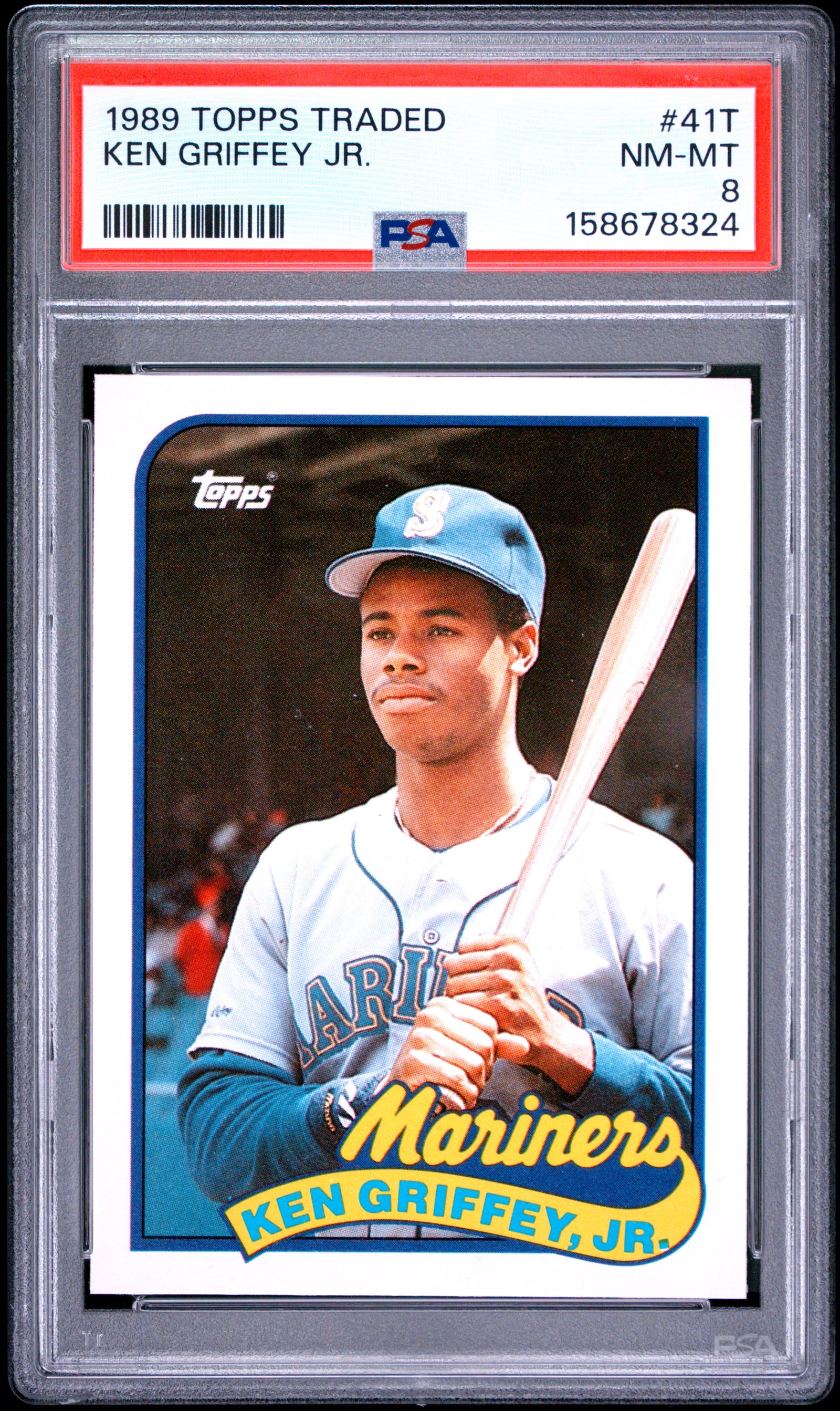 1989 TOPPS TRADED 41T KEN GRIFFEY JR. PSA 8 - front