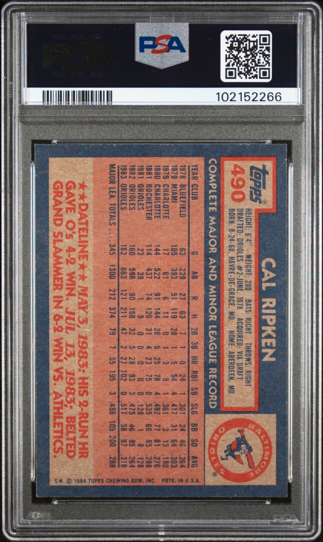 1984 Topps Cal Ripken Jr. PSA 7 #490
