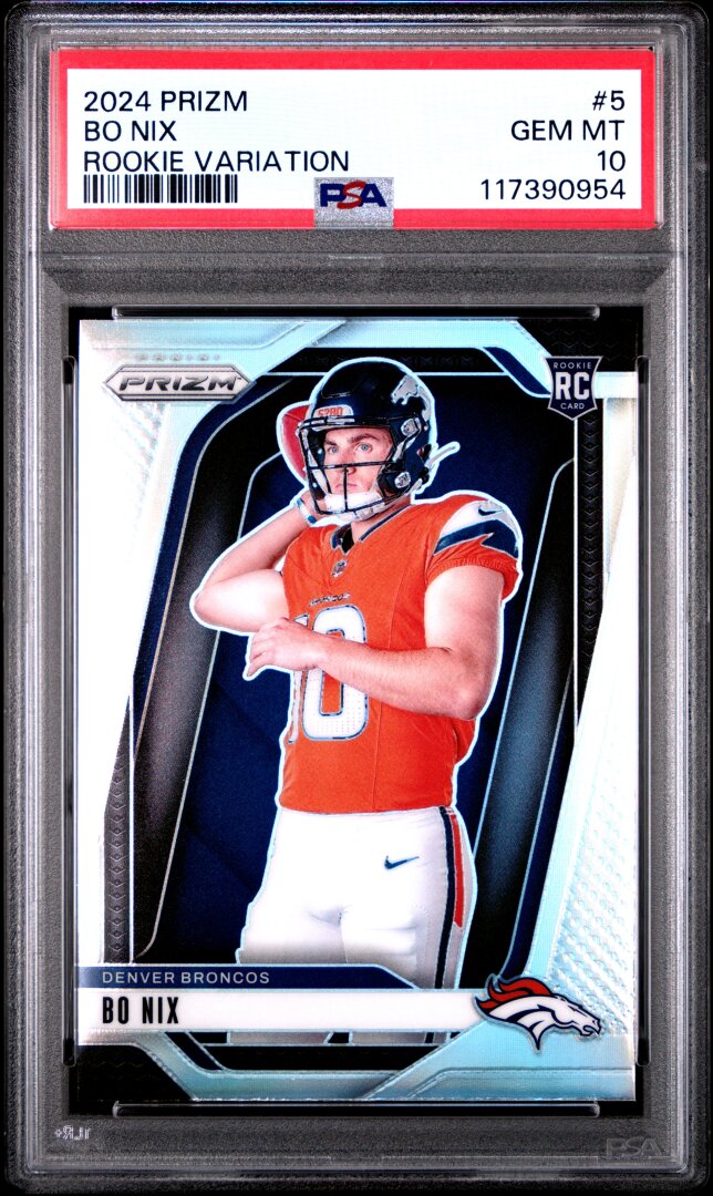 2024 Panini Prizm #5 Bo Nix RC Rookie Variation PSA 10