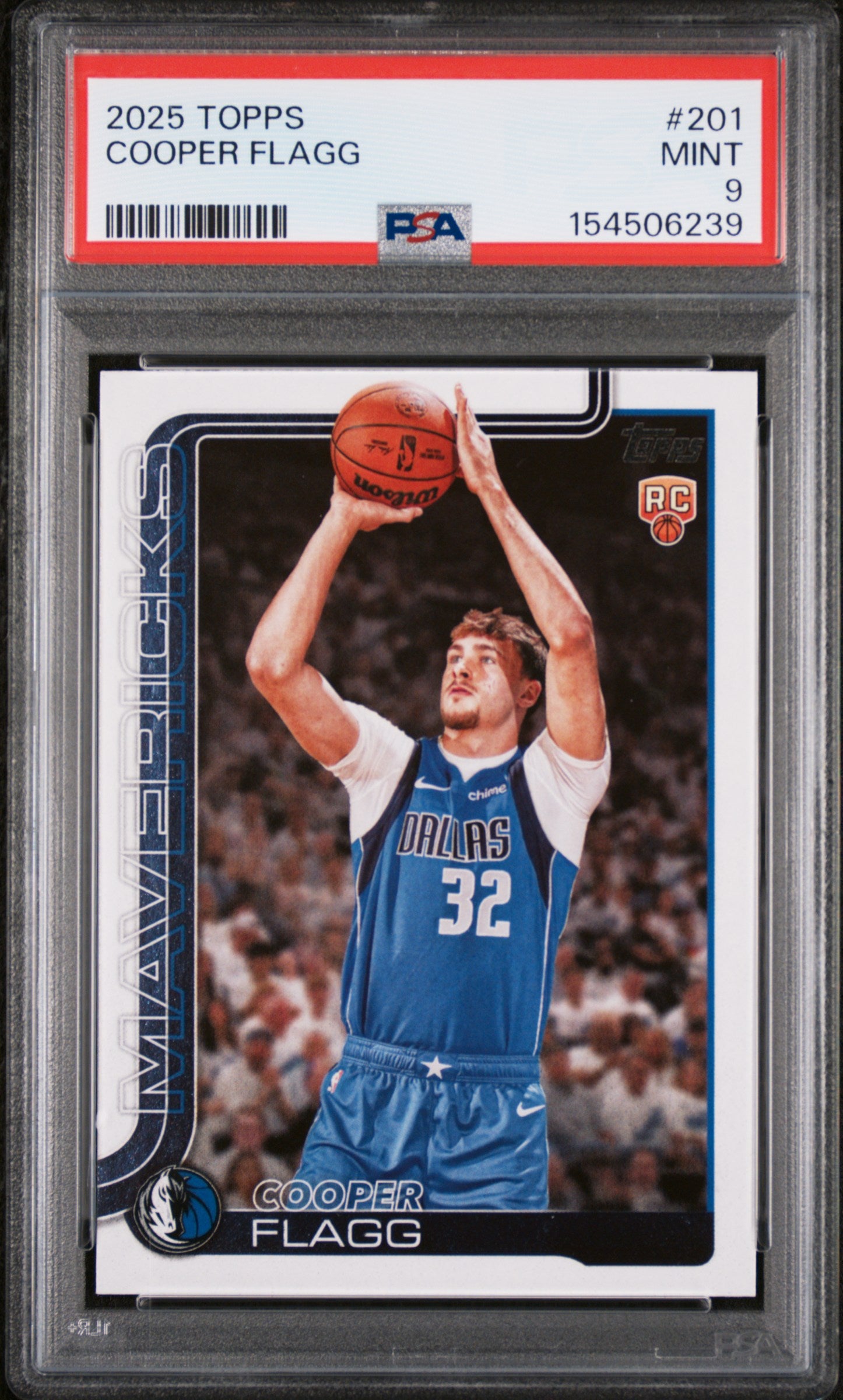 2025 TOPPS 201 COOPER FLAGG PSA 9 - front