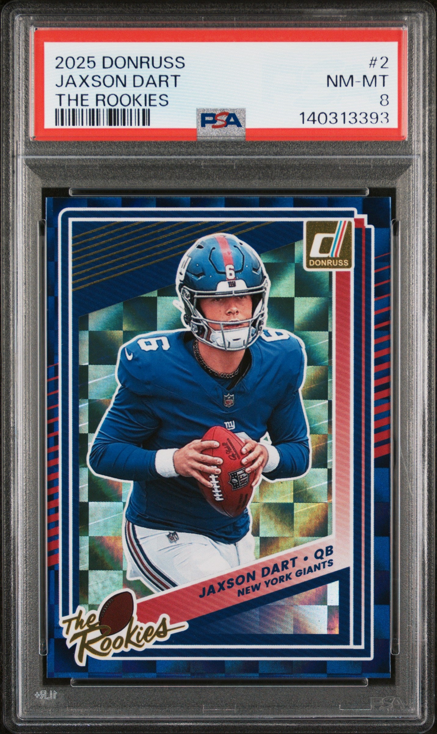 2025 Panini Donruss The Rookies 2 Jaxson Dart PSA 8