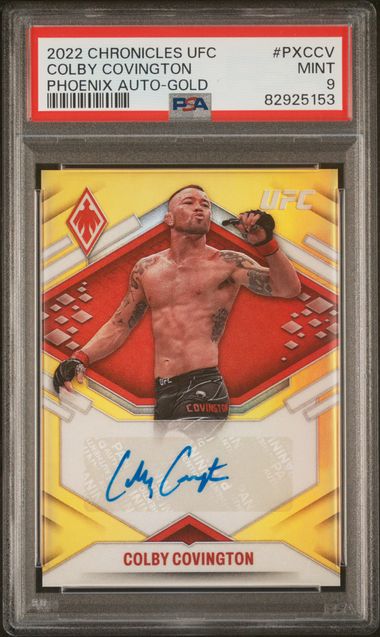 2022 Panini Chronicles UFC Phoenix Colby Covington Auto Gold /10 PSA 9