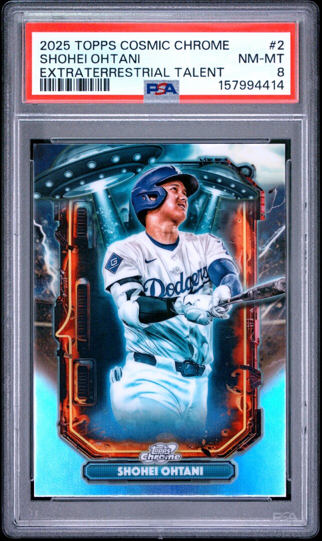 2025 Topps Cosmic Chrome #2 Shohei Ohtani Extraterrestrial Talent PSA 8