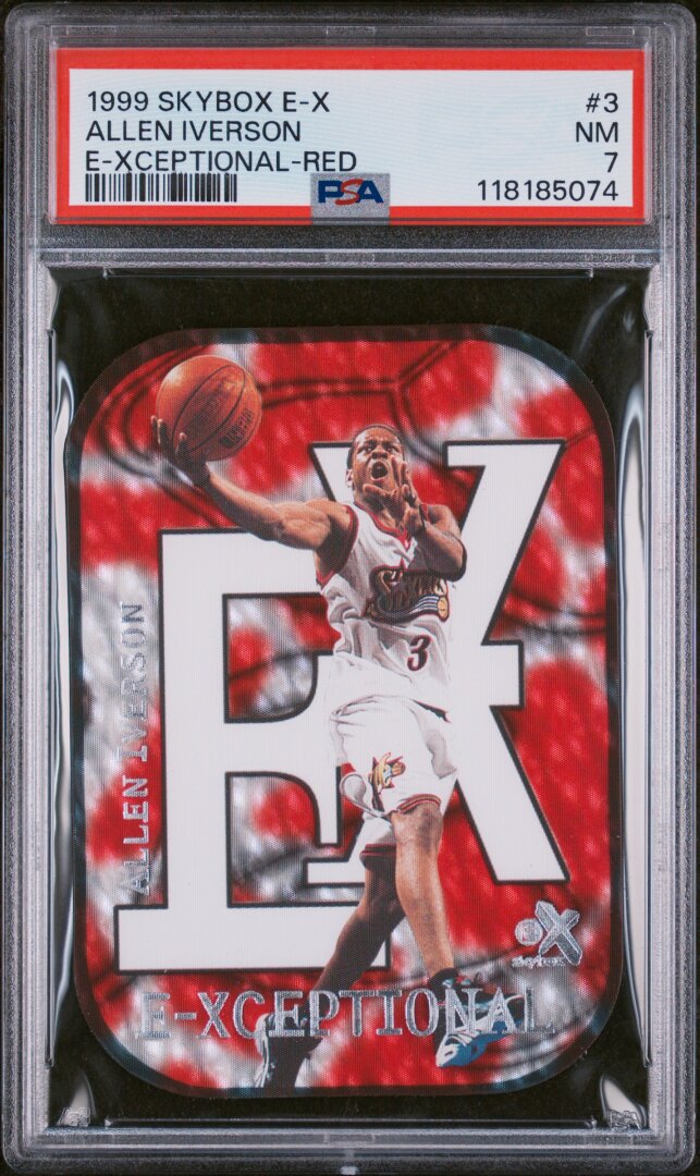 1999 Skybox E-X E-Xceptional Allen Iverson E-xceptional-red PSA 7 #3