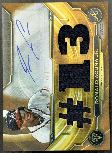 2019 Topps Triple Threads Ronald Acuna Jr. Patch Auto /9