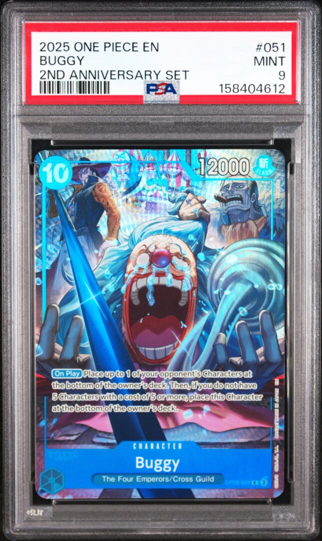 2025 One Piece English Version 2nd Anniversary Set Buggy #051 PSA 9