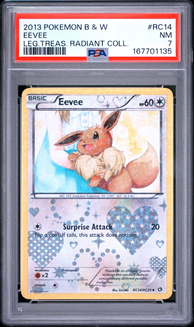 2013 Pokemon Legendary Treasures Radiant Collection Eevee PSA 7 #RC14