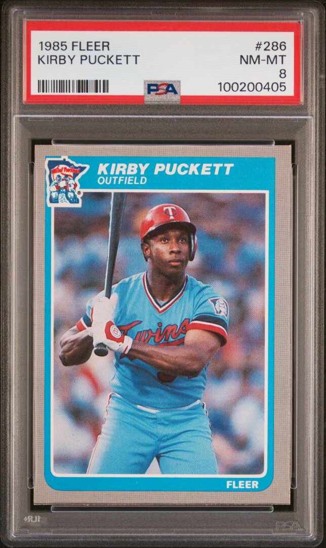 1985 Fleer #286 Kirby Puckett RC PSA 8