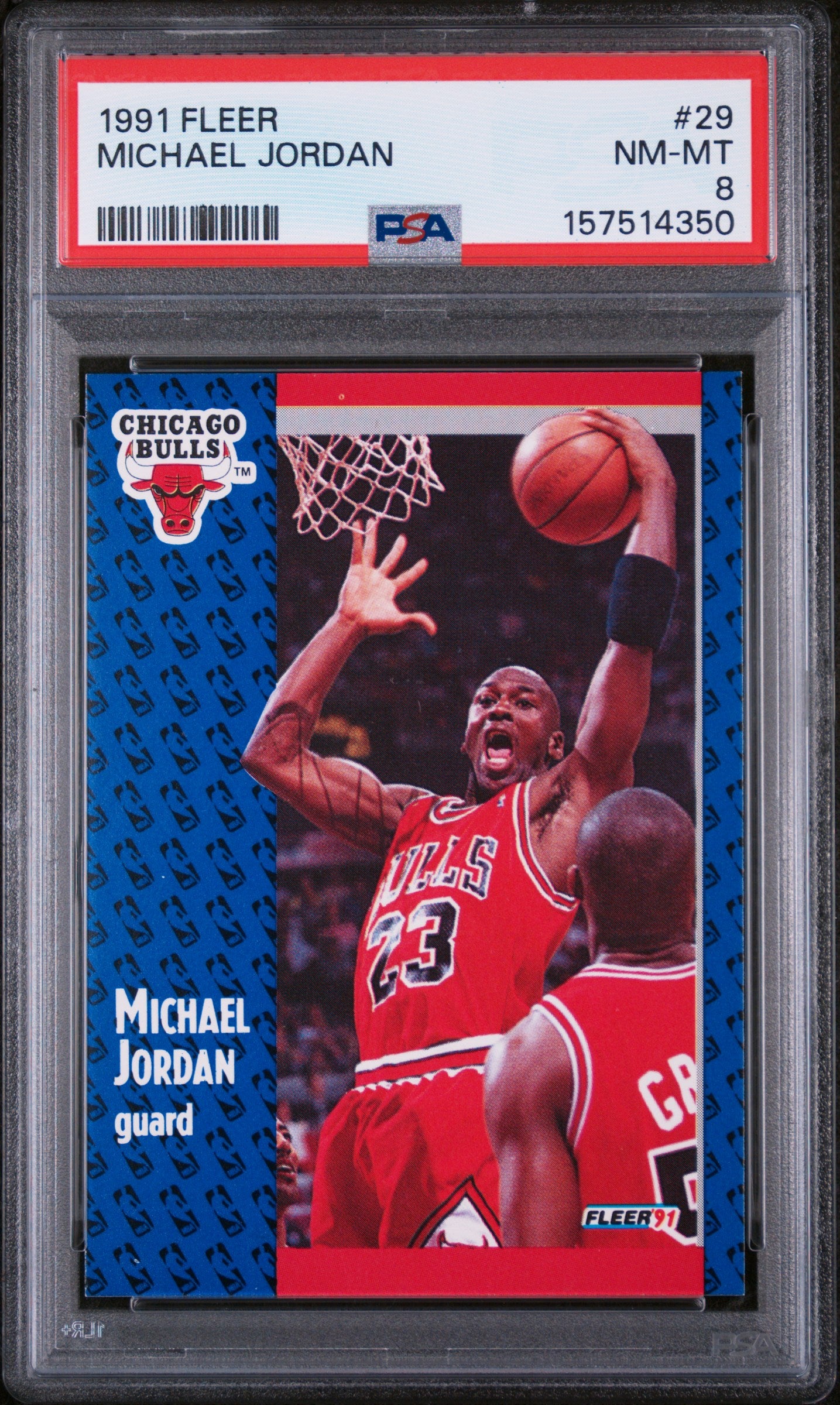 1991 FLEER 29 MICHAEL JORDAN PSA 8 - front