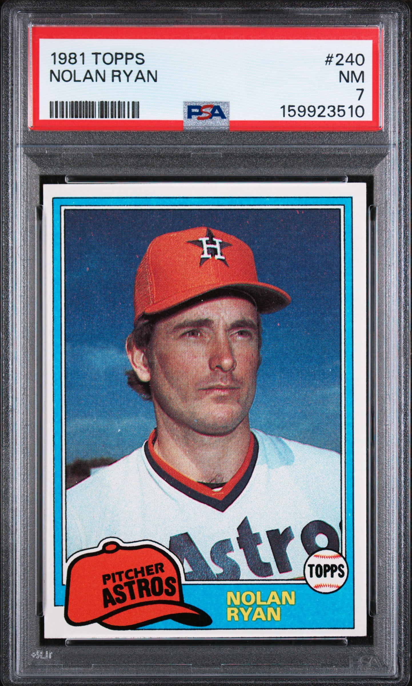 1981 TOPPS 240 NOLAN RYAN PSA 7 - front
