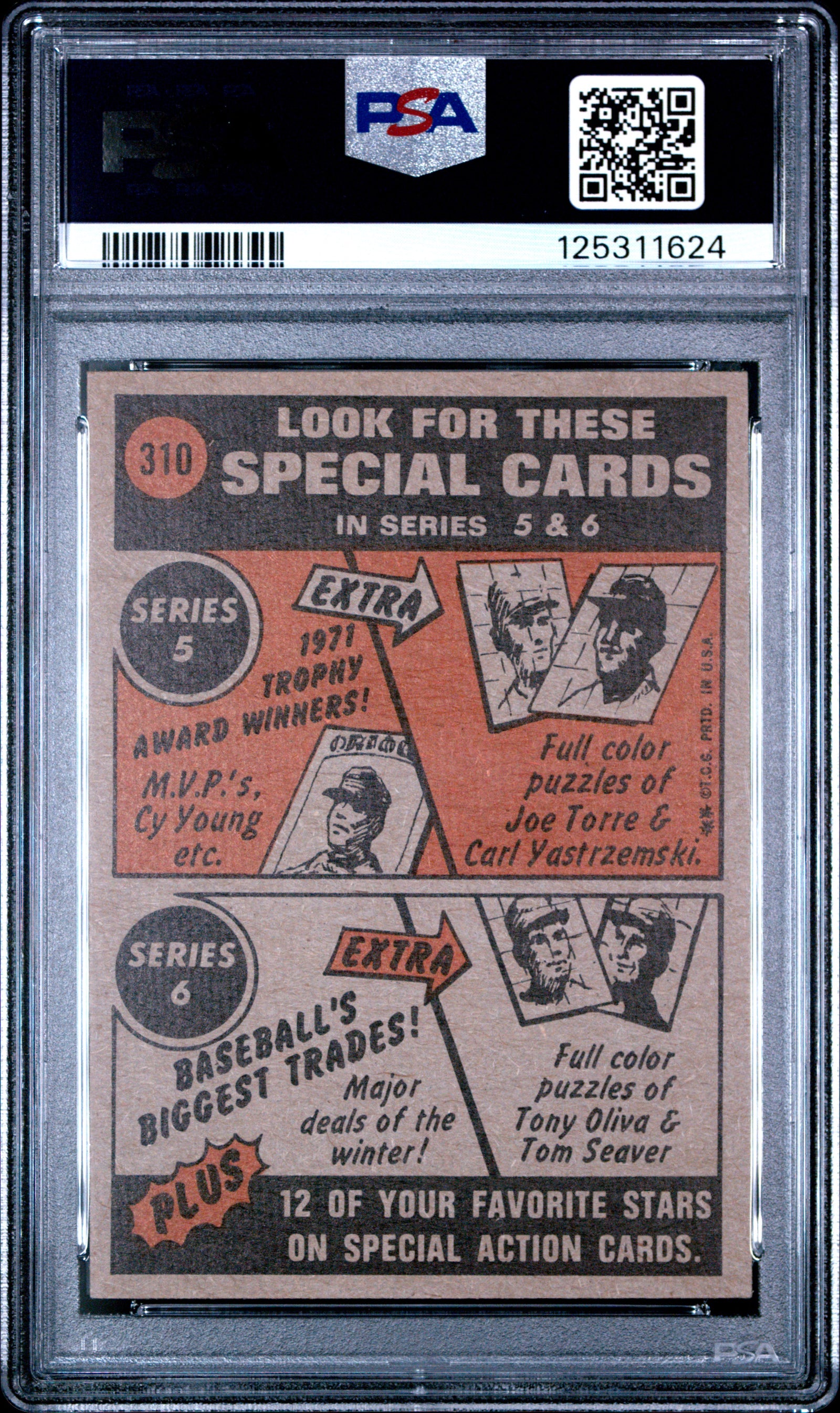 1972 Topps 310 Roberto Clemente In Action PSA 7