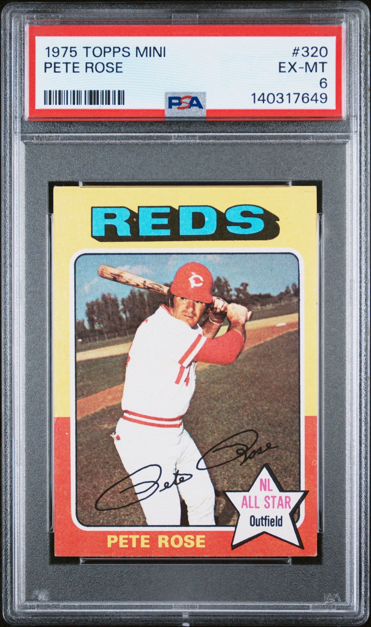 1975 Topps Mini 320 Pete Rose PSA 6