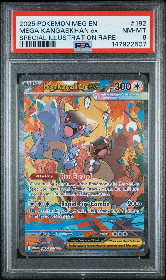2025 Pokemon English Mega Evolution Mega Kangaskhan ex SIR PSA 8 #182