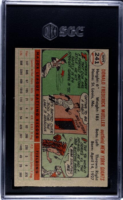 1956 Topps #241 Don Mueller SGC 3.5