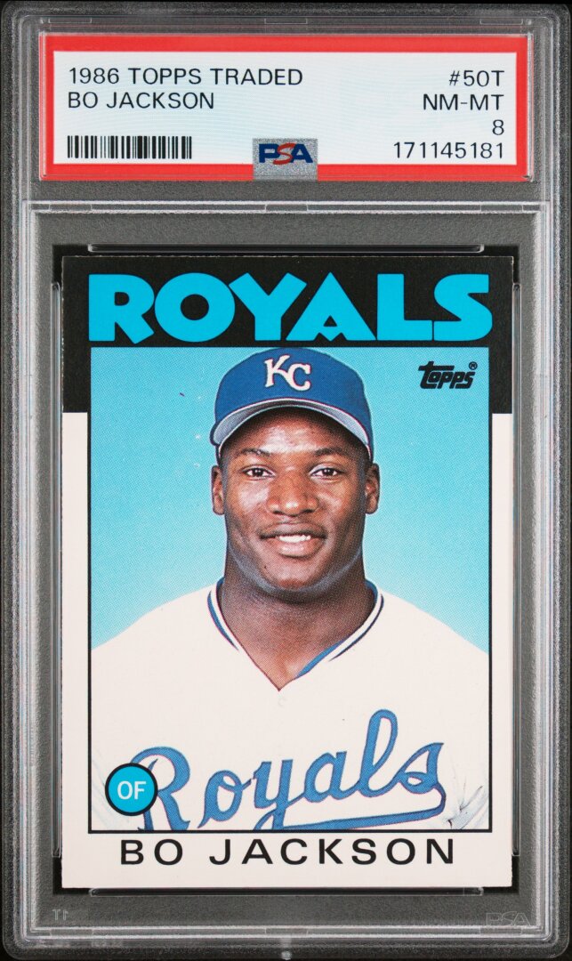 1986 Topps Traded #50T Bo Jackson PSA 8
