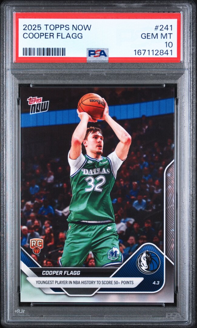 2025 Topps Now #241 Cooper Flagg RC PSA 10