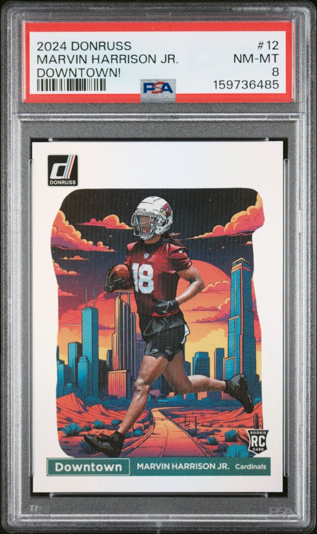2024 Panini Donruss Downtown! Marvin Harrison Jr. PSA 8 #12