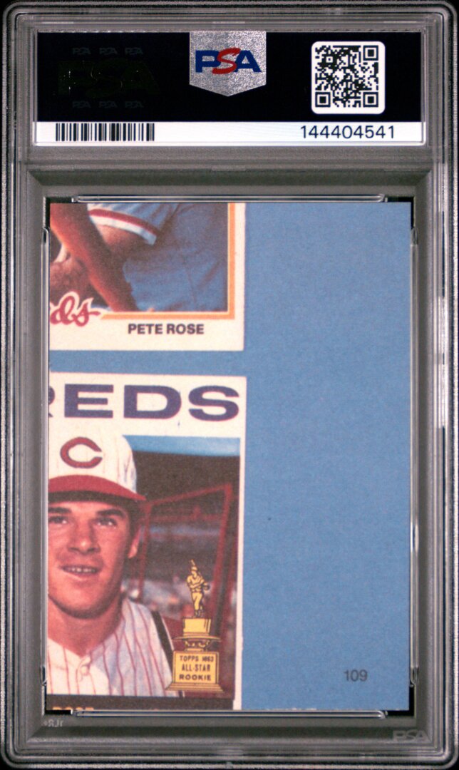 1986 Topps Pete Rose Set Pete Rose Head First Slide PSA 9 #109