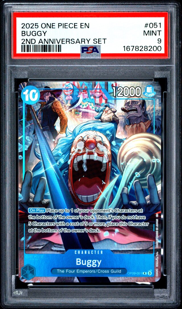 2025 One Piece English Version 2nd Anniversary Set Buggy PSA 9 #051