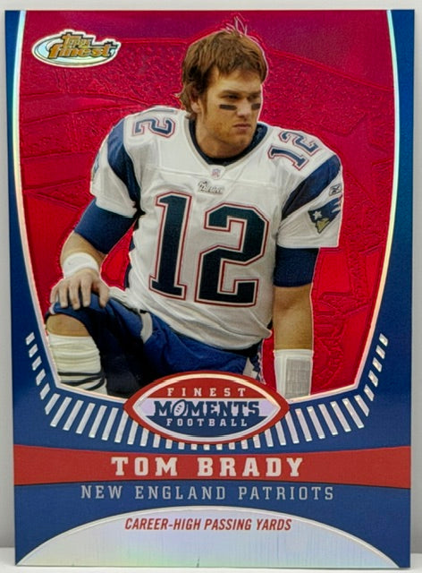 2008 Topps Finest #TR10 Tom Brady Finest Moments Red Refractor /149