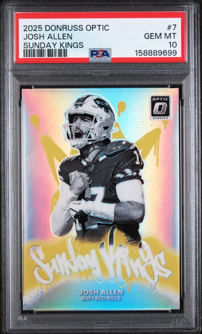 2025 Panini Donruss Optic Sunday Kings Josh Allen PSA 10 #7