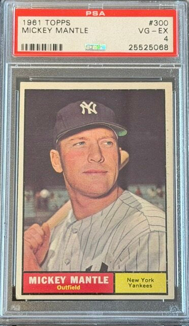 1961 Topps #300 Mickey Mantle PSA 4