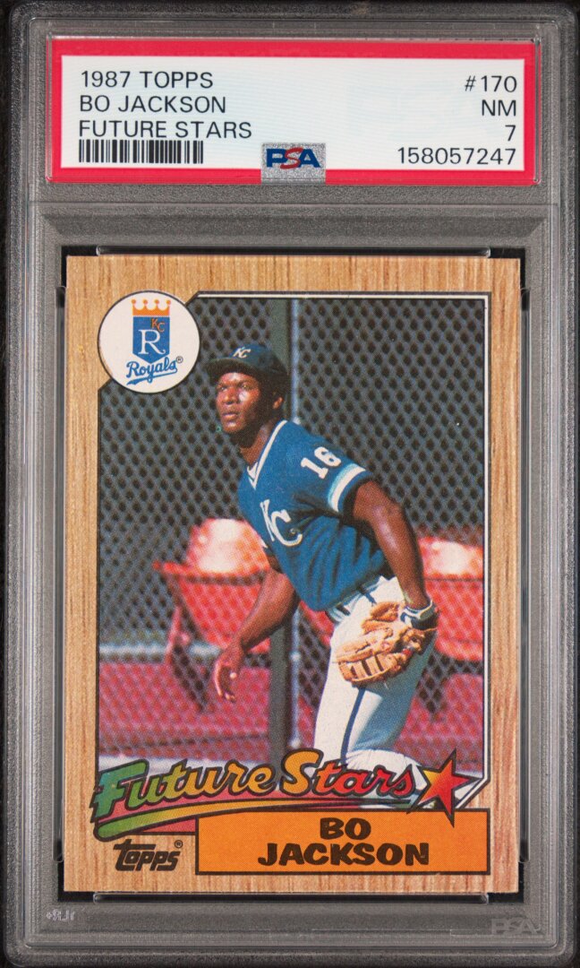 1987 Topps #170 Bo Jackson Future Stars PSA 7