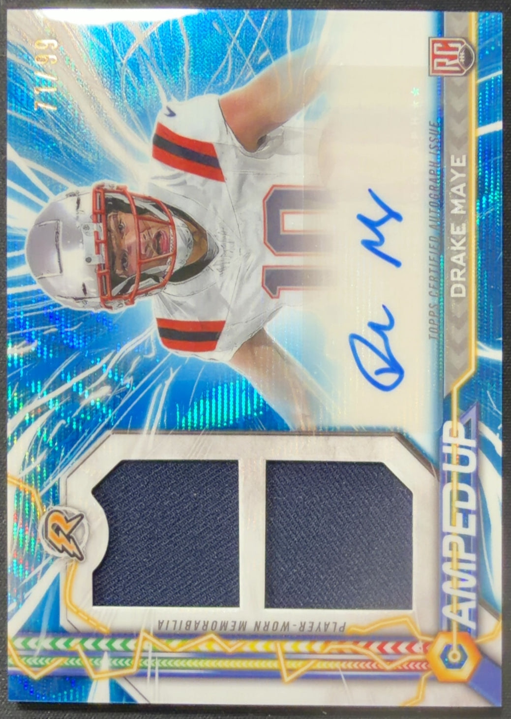 2025 Topps Composite Drake Maye Amped Up Rookie Patch Auto #AU-DM