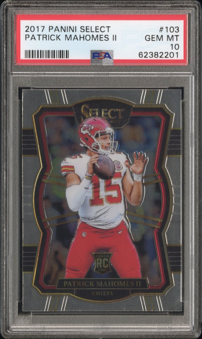 2017 Panini Select #103 Patrick Mahomes RC PSA 10