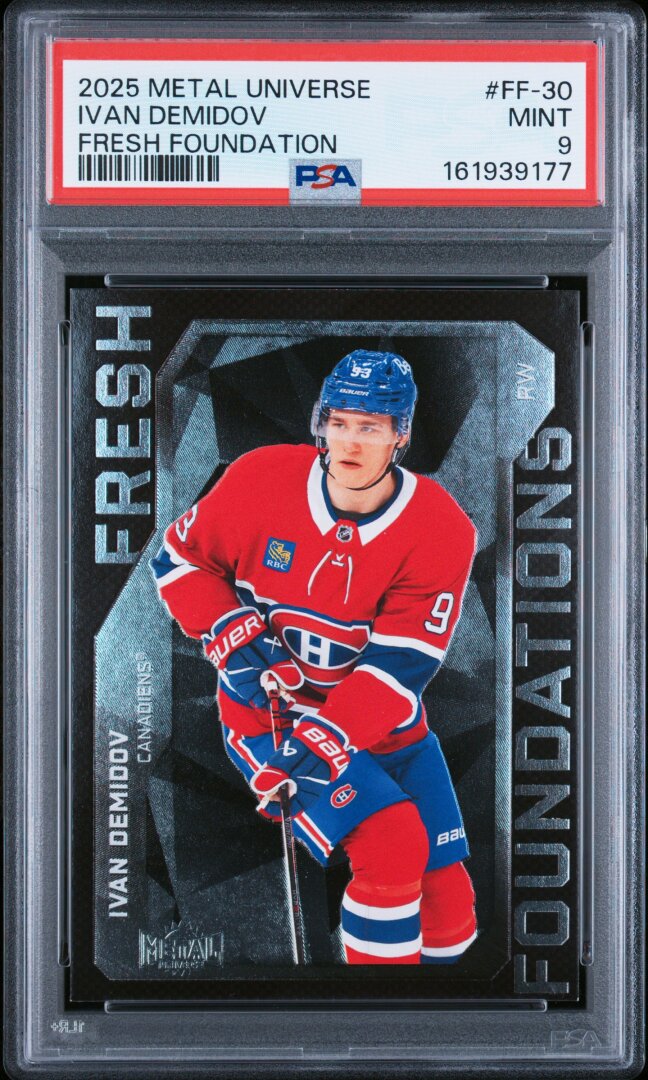 2025-26 Skybox Metal Universe Ivan Demidov Fresh Foundation PSA 9