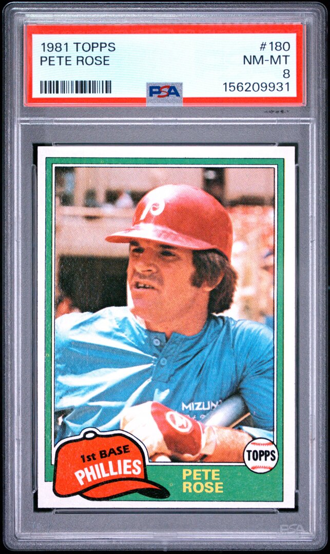 1981 Topps #180 Pete Rose PSA 8