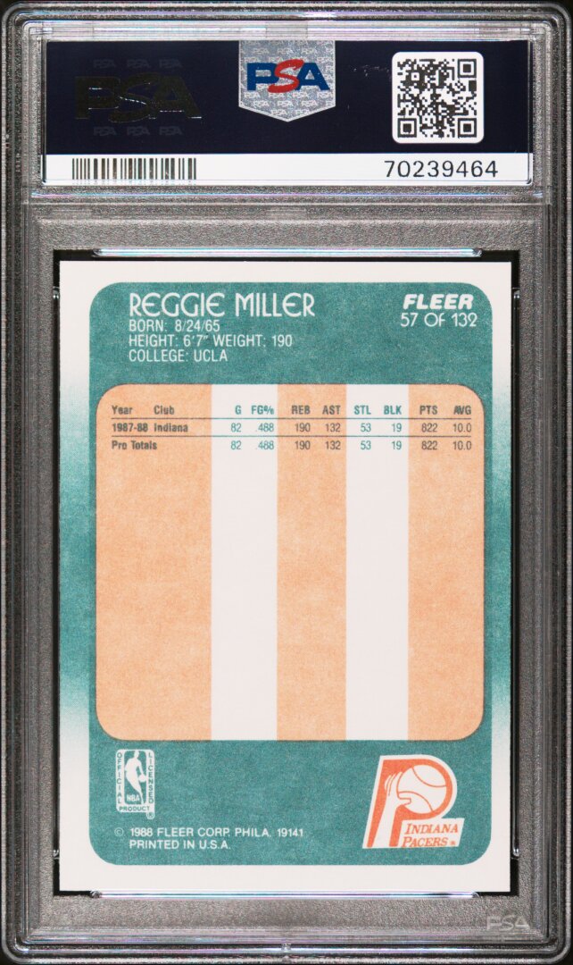 1988 Fleer Reggie Miller PSA 8 #57