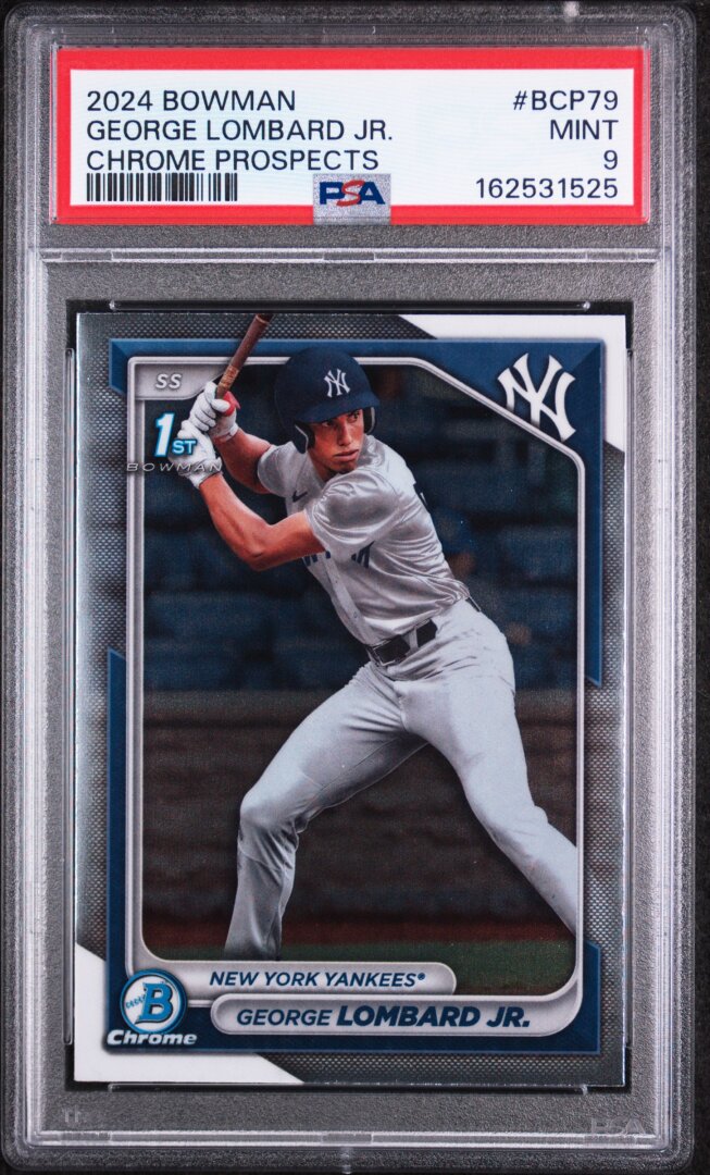 2024 Bowman Chrome Prospects George Lombard Jr. PSA 9 #BCP79