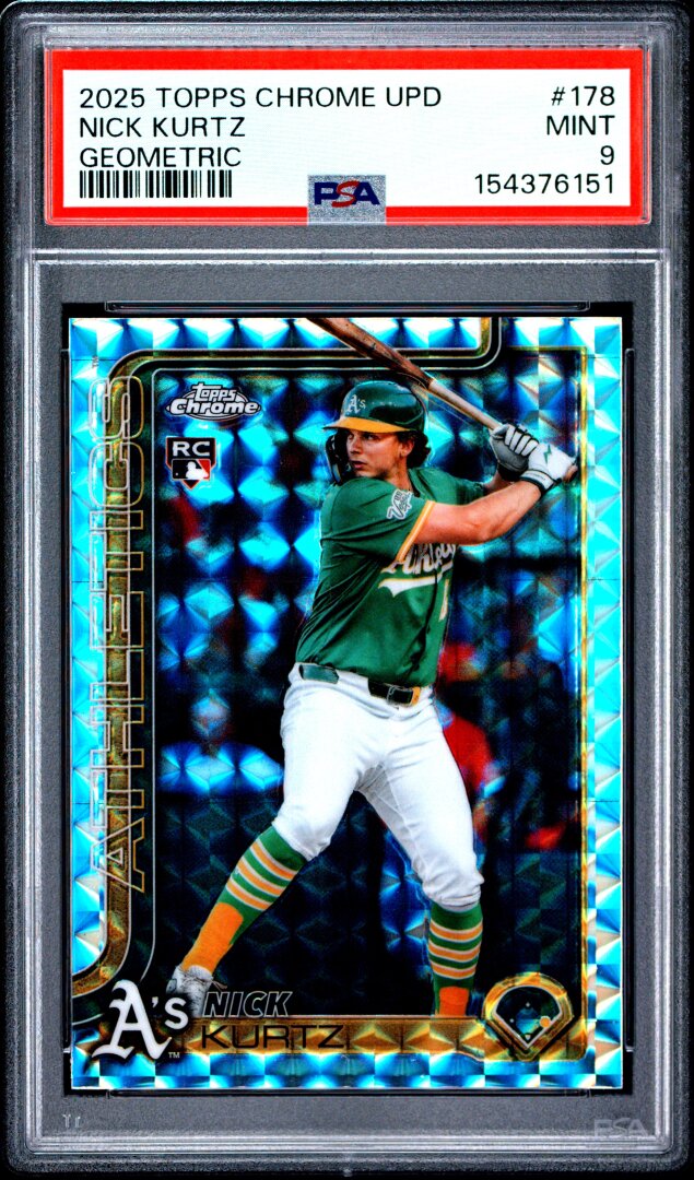 2025 Topps Chrome Update #178 Nick Kurtz Geometric PSA 9