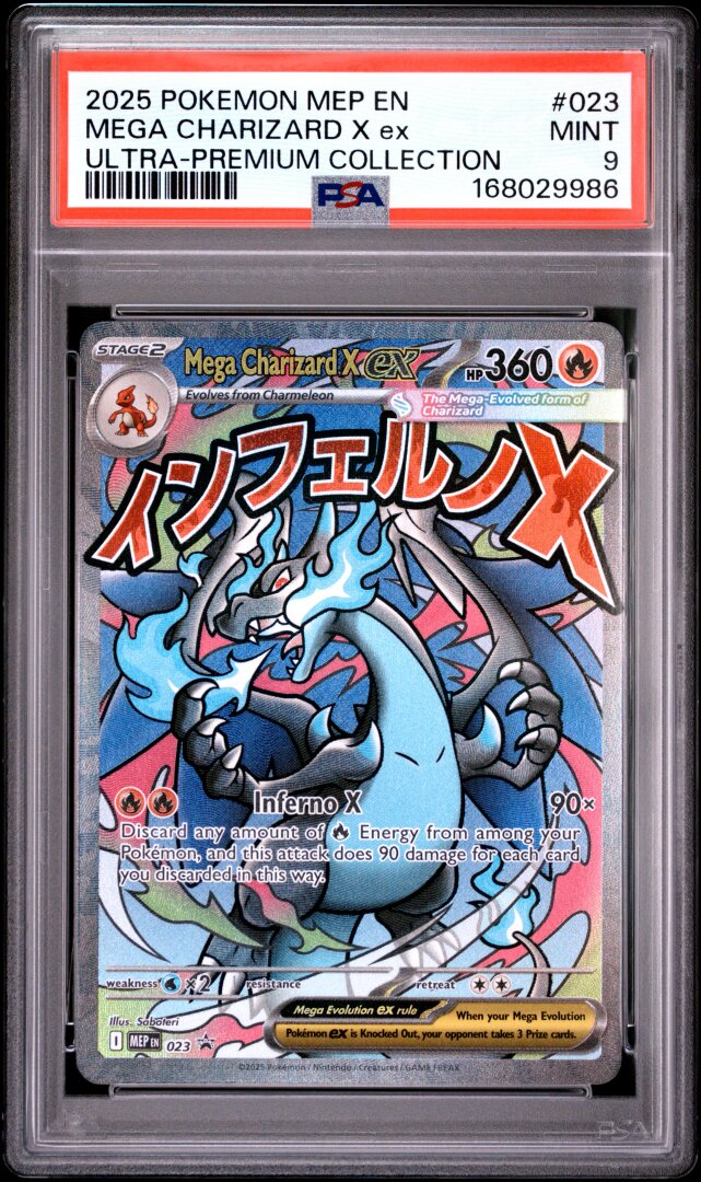 2025 Pokemon Mega Charizard X Ex Ultra Premium Collection PSA 9 #023