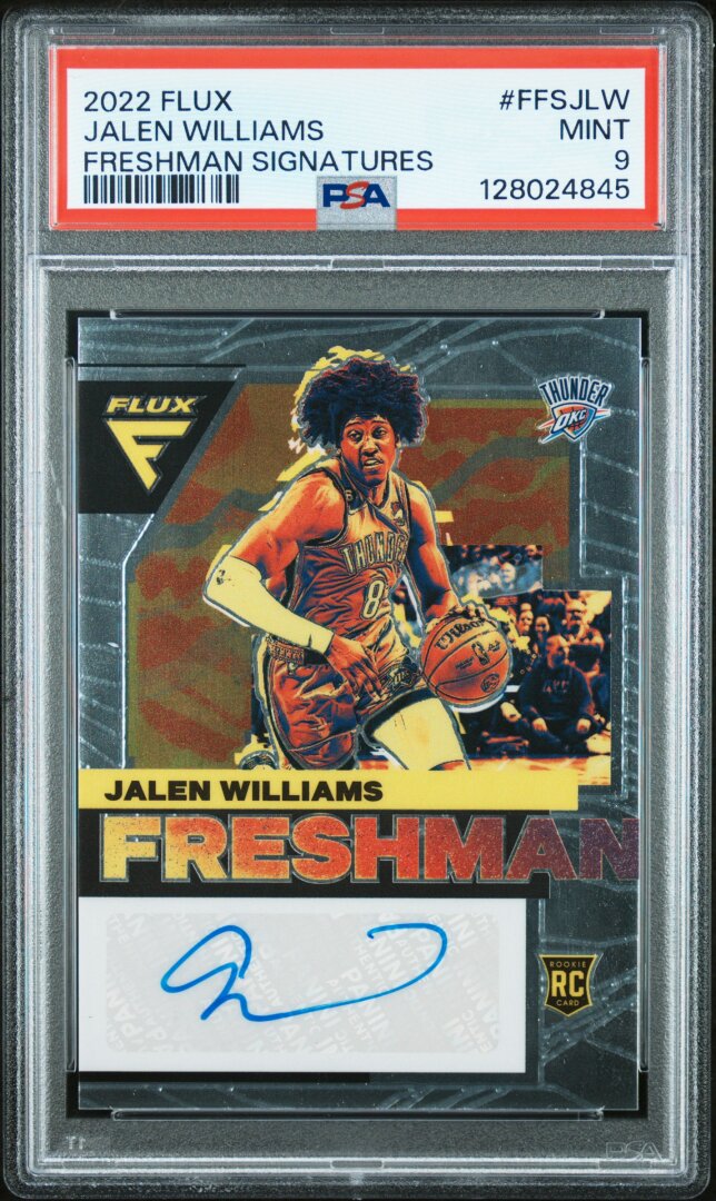 2022 Panini Flux Freshman Signatures Jalen Williams RC PSA 9 #FFSJLW
