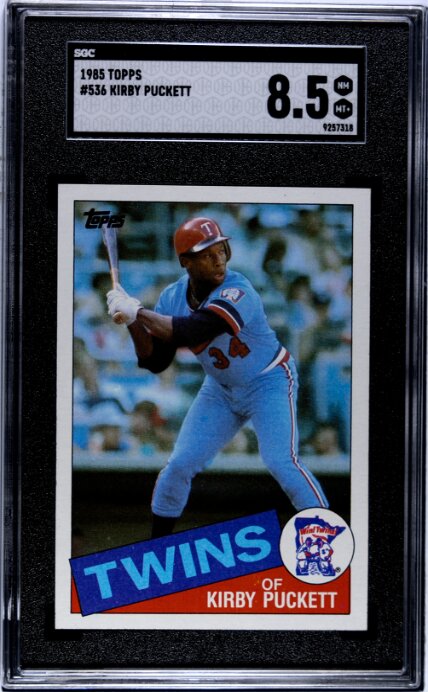 1985 Topps #536 Kirby Puckett RC SGC 8.5