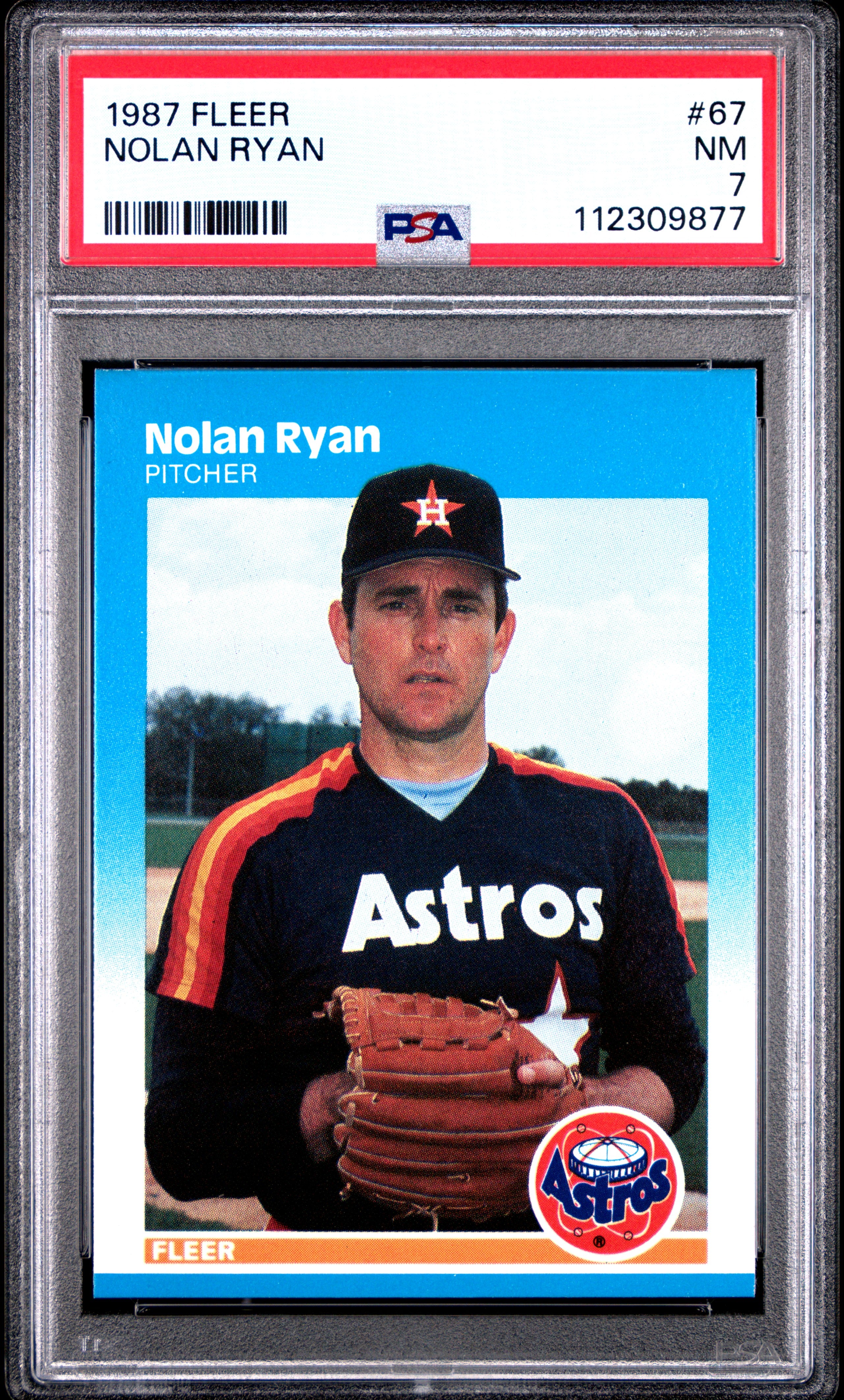 1987 FLEER 67 NOLAN RYAN PSA 7 - front