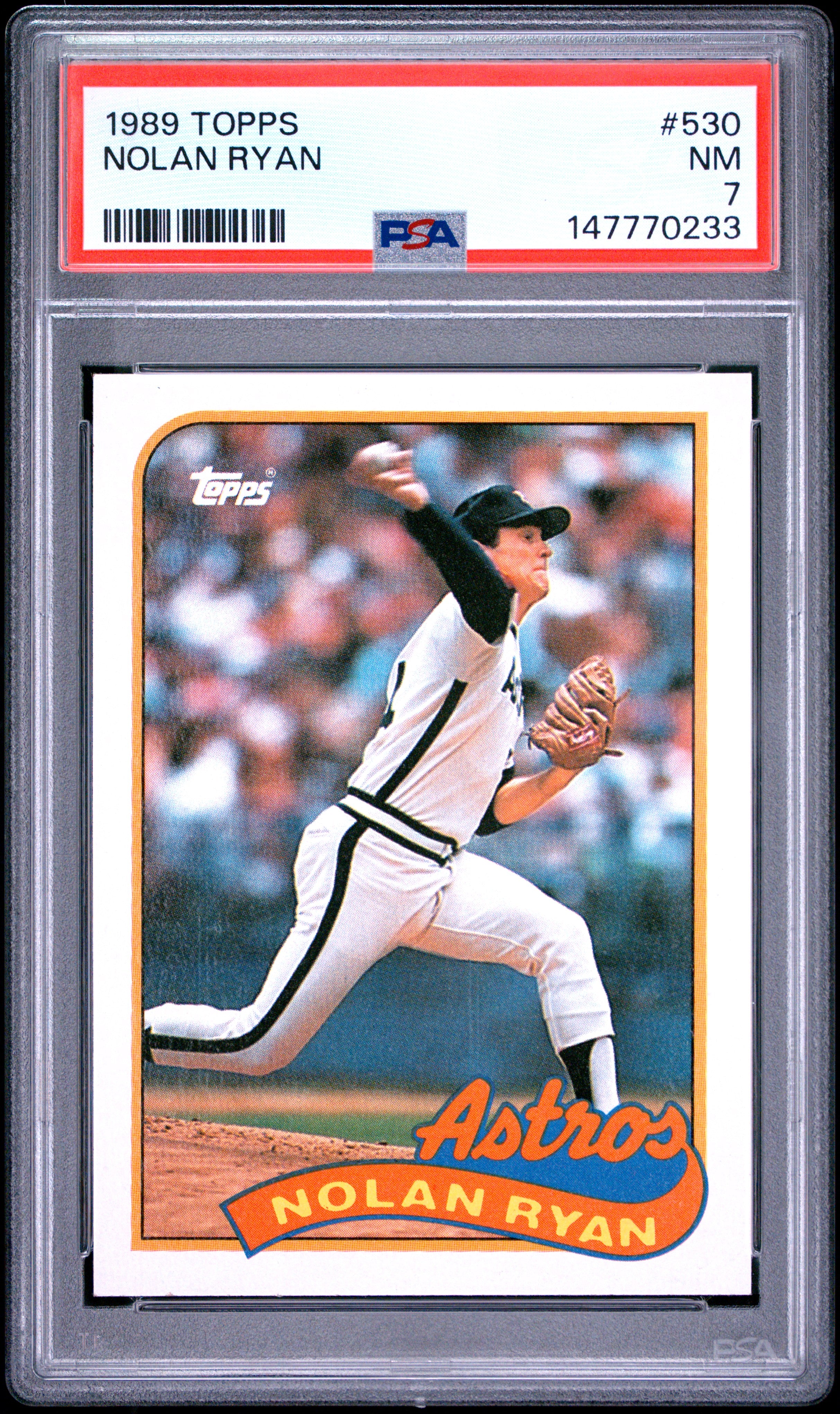 1989 TOPPS 530 NOLAN RYAN PSA 7 - front