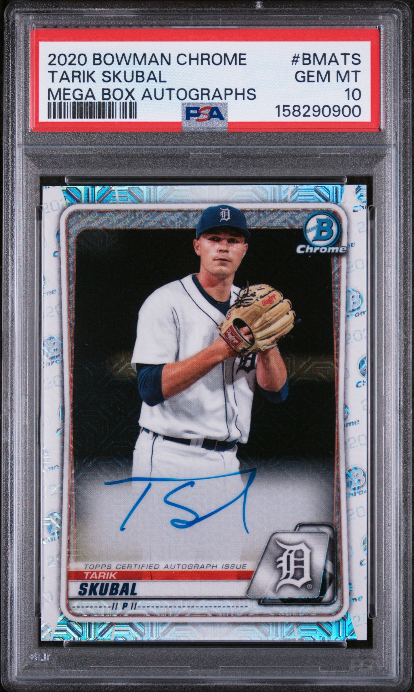 2020 BOWMAN CHROME MEGA BOX AUTOGRAPHS BMATS TARIK SKUBAL PSA 10 - front