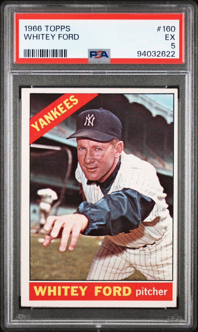 1966 Topps #160 Whitey Ford PSA 5