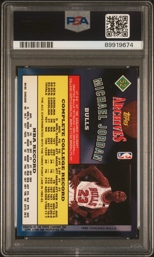1992 Topps Archives Michael Jordan PSA 7 #52