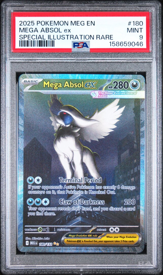 2025 Pokemon Mega Evolution Mega Absol Ex Special Illustration Rare PSA 9 #180