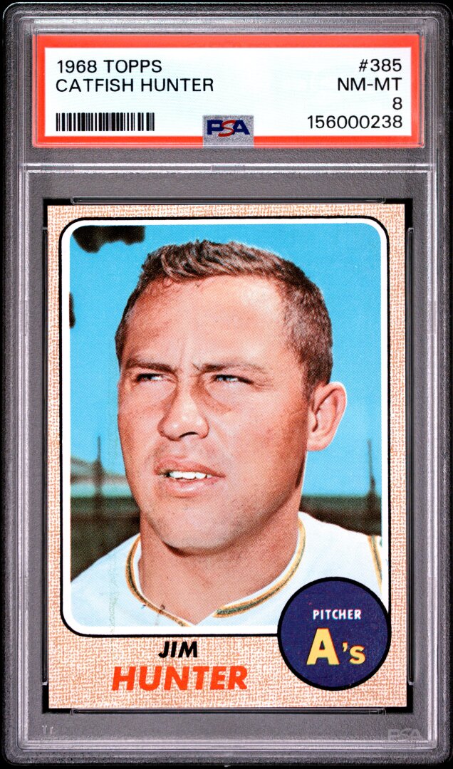 1968 Topps Catfish Hunter PSA 8 #385