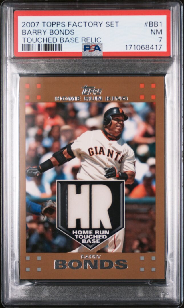2007 Topps Factory Set Barry Bonds Touched Base Relic PSA 7