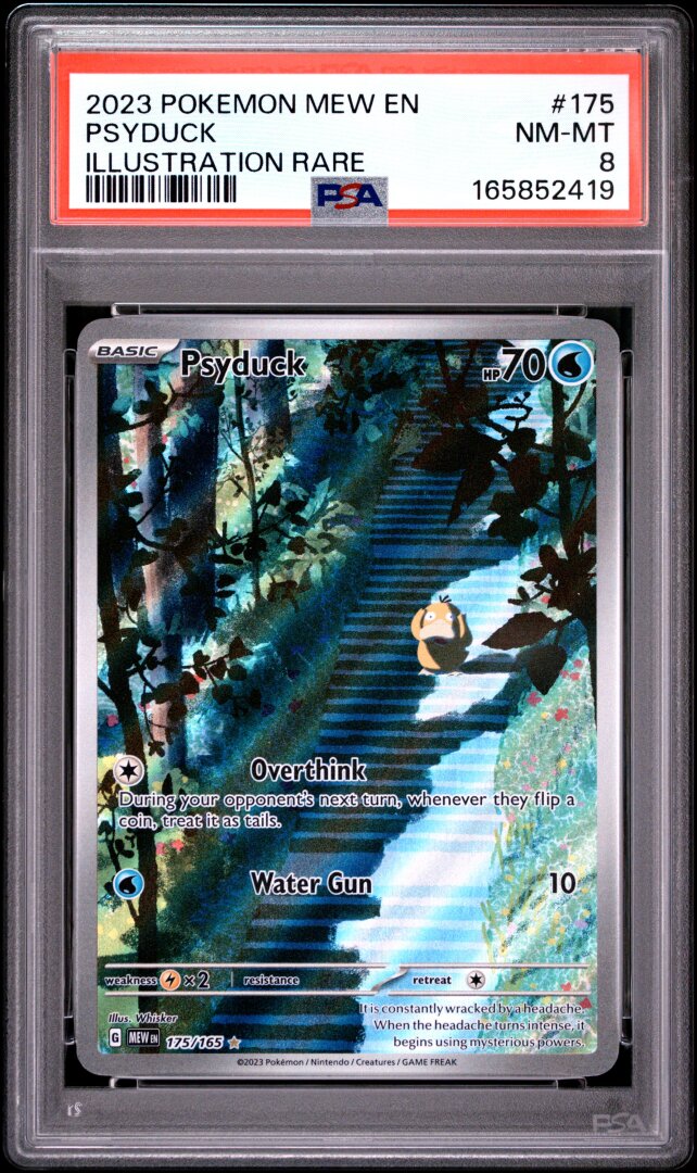 2023 Pokemon Mew En-151 Psyduck Illustration Rare PSA 8 #175