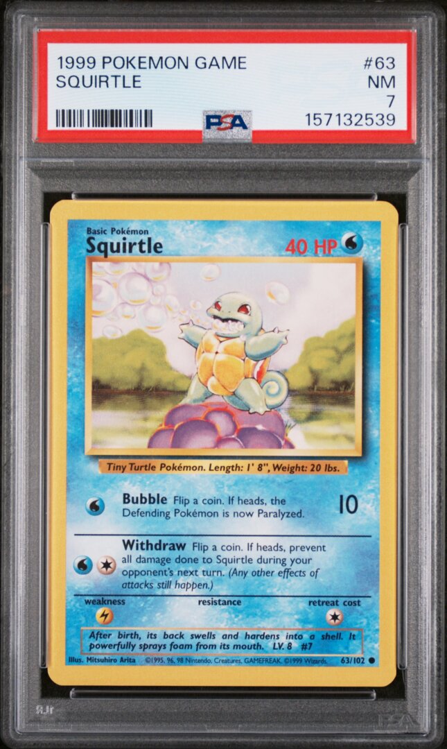 1999 Pokemon Game Squirtle PSA 7 #63