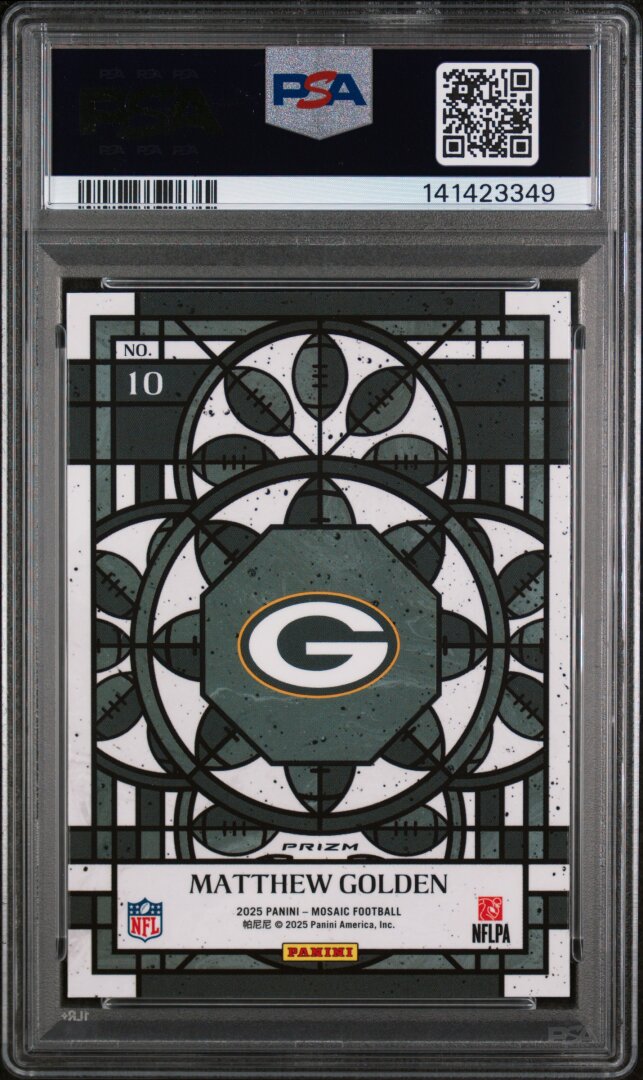 2025 Panini Mosaic #10 Stained Glass Matthew Golden PSA 10